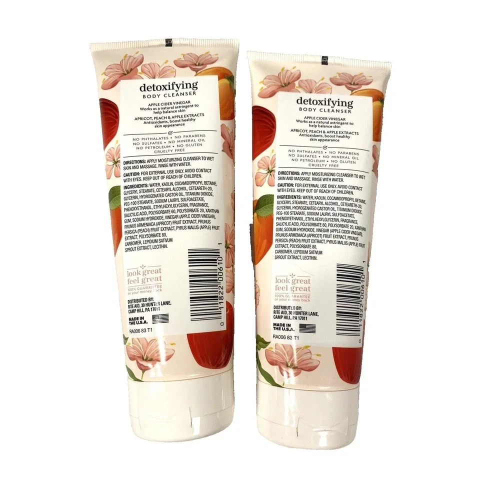 2 day logic detoxifying body‎ cleanser kaolin clay 8 oz each apricot peach apple